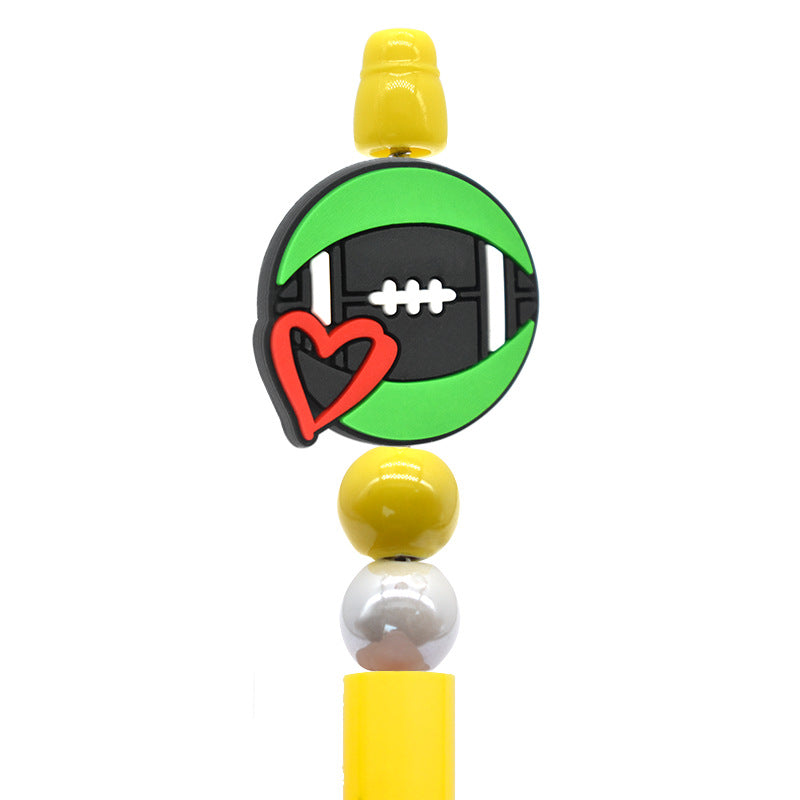 Wholesale Random100pcs/pack DIY Ball Sports Series Ballpoint Pen Focus Beads